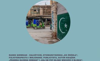 Plakat z obrazkiem pakistańskiej ulicy