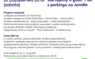 Plakat promujący wycieczkę