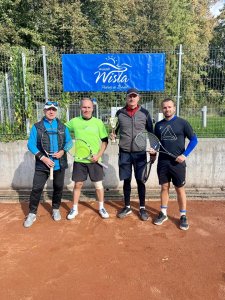 Zwycięzcy turnieju deblowego - Maciej Manik i Grzegorz Kiraga oraz pokonani w finale - Jan Witkowski i Marek Pilch