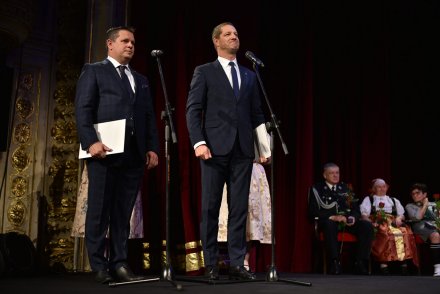 Burmistrz Tomasz Bujok i Przewodniczący Rady Miasta Wisła Janusz Podżorski