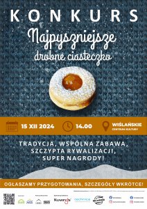 Plakat konkursu "Najpyszniejsze drobne ciasteczko"