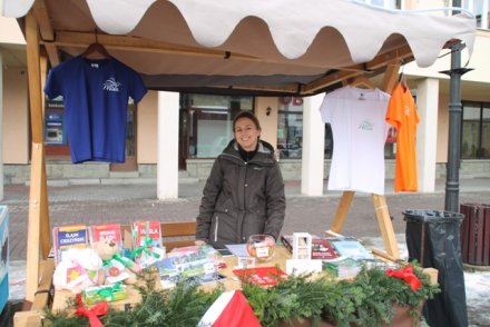 Stoisko podczas Jarmarku Świątecznego