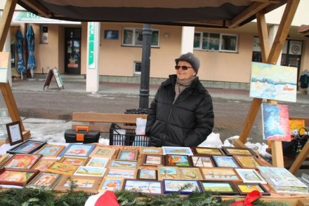 Stoisko podczas Jarmarku Świątecznego