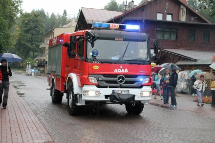 Pochód dożynkowy w Wiśle - Straż Pozarna