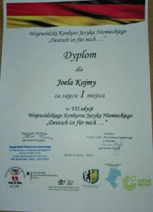 Dyplom dla Joela Kojmy z Wisły