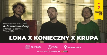 Grafika koncertu Łona, Konieczny, Krupa