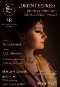 Plakat dotyczący Teatru VIS a VIS „ORIENT EXPRESS”