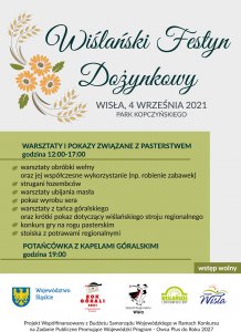 Wiślański Festyn Dożynkowy - plakat z programem