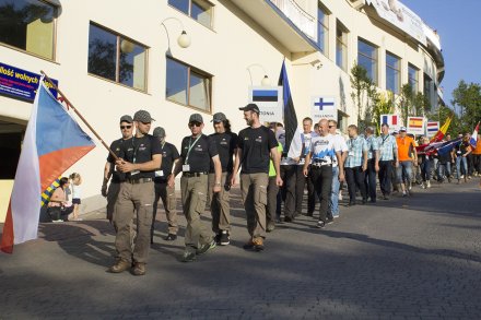 Reprezentacja Czech w trakcie pochodu