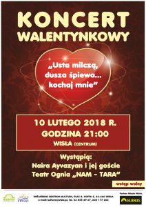 Plakat dotyczący Koncertu Walentynkowego