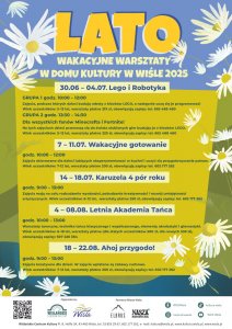 Harmonogram zajęć wakacyjnych