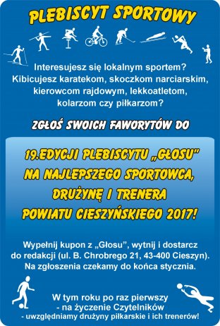 Plakat promujący plebiscyt na sportowca roku