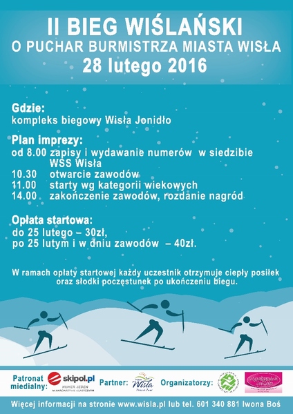 Zaproszenie na II Bieg Wiślański o Puchar Burmistrza Miasta Wisła