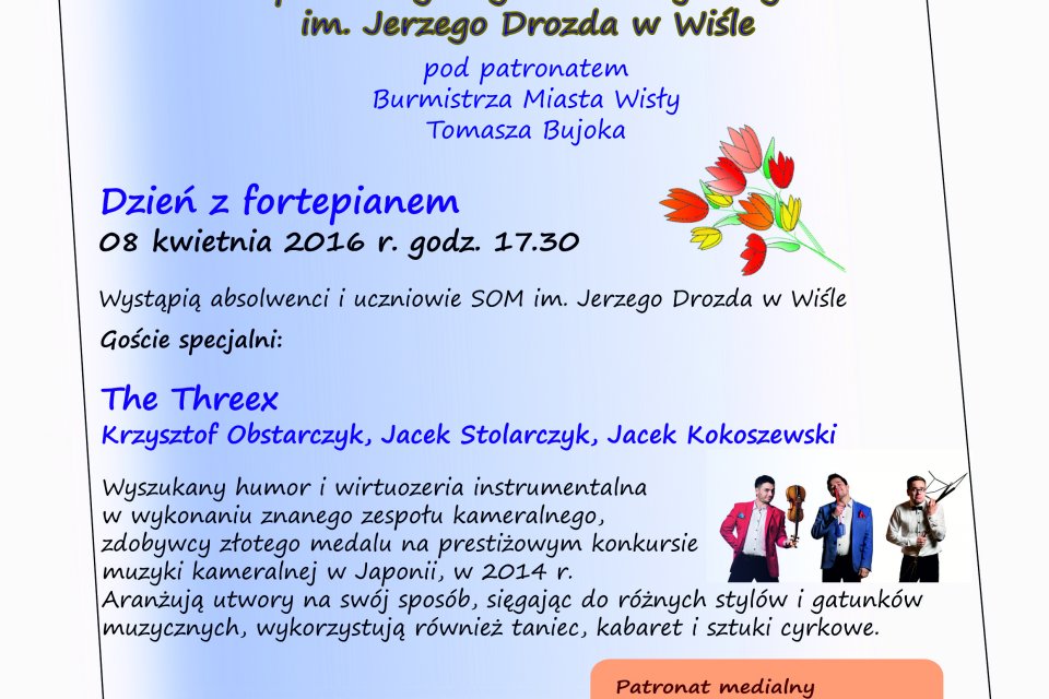 Plakat dotyczący dnia z fortepianem