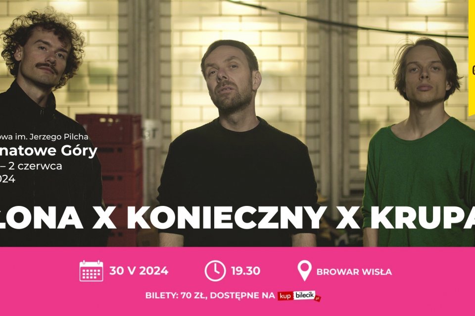 Grafika koncertu Łona, Konieczny, Krupa