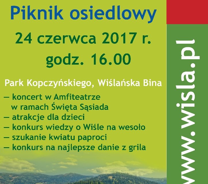 Plakat promujący piknik