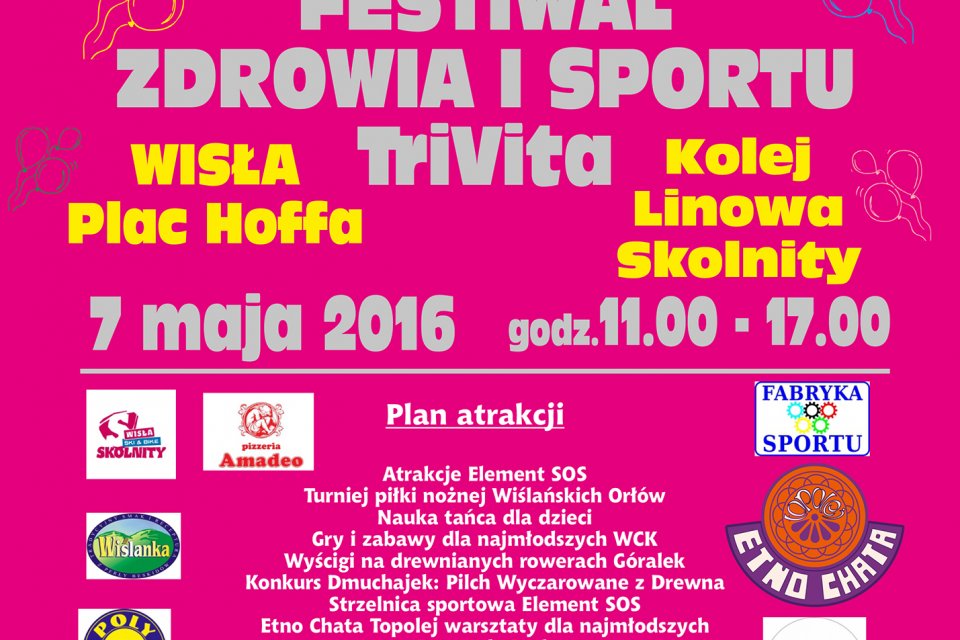 Plakat dotyczący Festiwalu Zdrowia i Sportu TriVita