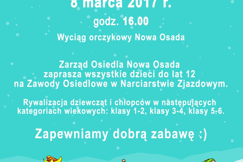 Plakat promujący zawody