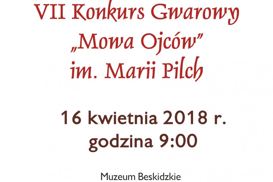 Plakat VII Konkursu Gwarowgo