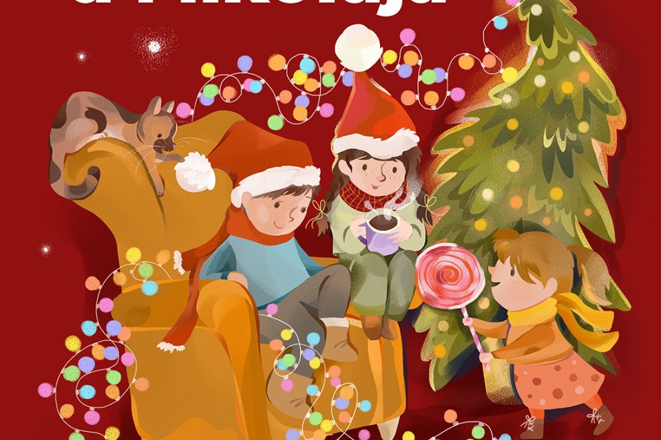 plakat Herbatka u Mikołaja