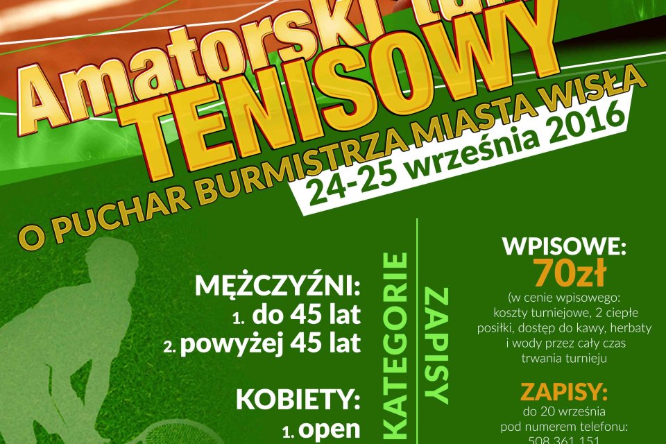 Plakat turnieju tenisowego