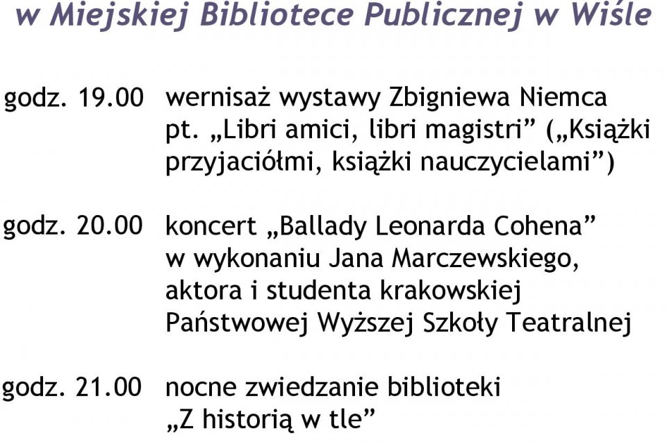 Plakat promujący wydarzenie