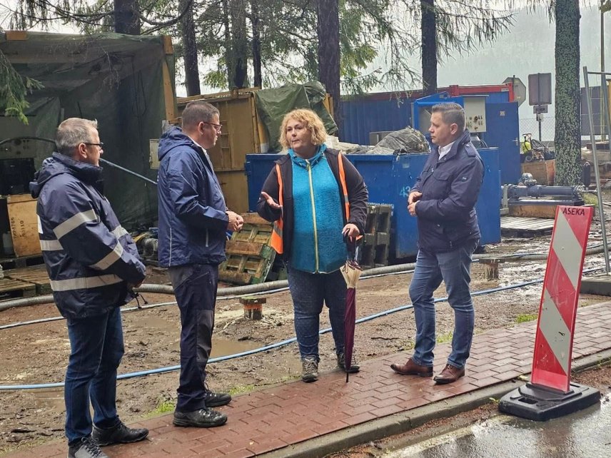 Spotkanie burmistrza Wisły z Przemysławem Koperskim i wykonawcą modernizacji